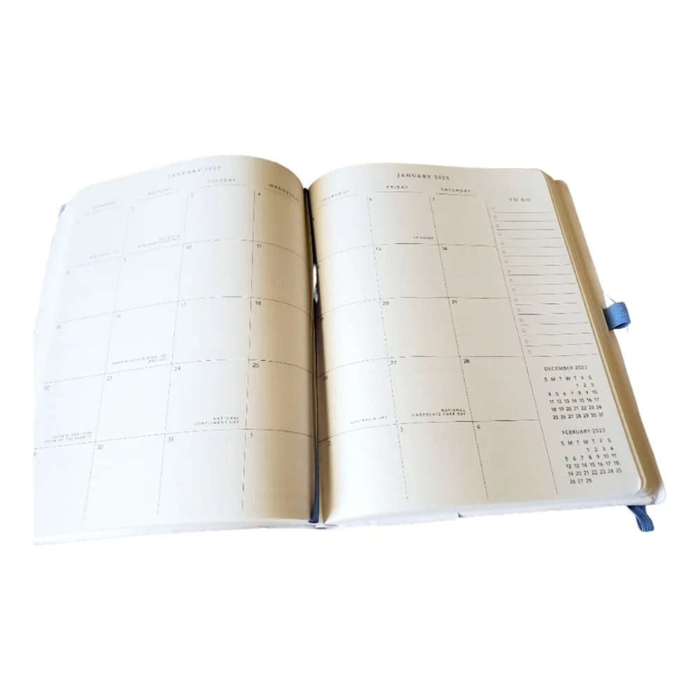 Graphic Faux Leather Blue 2023 Planner 18 Month New - Picture 4 of 9